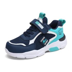 Brand Kids Sneakers Boys Running Shoes Outdoor Hollow Sole Children Shoes Bounce Design Girls Tenis Infantil School Sport Shoes (Color: Blue Sneakers, size: 13)
