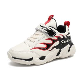 Kids Sneakers Boys Super Light Air Cushion Running Shoes Casual Outdoor Breathable Anti-slippery Sports Shoes Soft Jogging Flats (Color: White, size: 34)