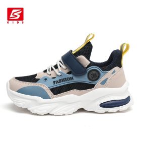 Children's Sneakers Kids Shoes Mesh Breathable Sport Running Shoe Boys Girls Leightweight Leather Child Casual Walking Sneaker (Color: 424511-SY, size: 38)