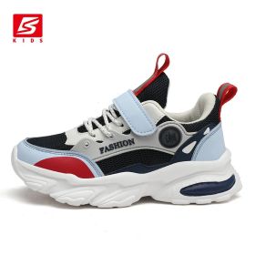 Children's Sneakers Kids Shoes Mesh Breathable Sport Running Shoe Boys Girls Leightweight Leather Child Casual Walking Sneaker (Color: 424511-QH, size: 29)