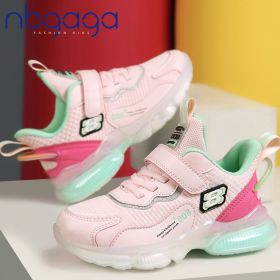 Children Boys Girls Shoes Pink Children Sneakers Mesh Breathable Casual Kids Sports Shoes Lightweight Cute Walking for Sneakers (Color: Pink, size: 36)