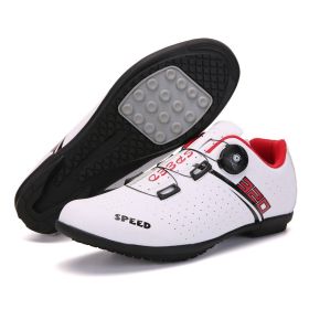 Professional Road Cycling Shoes Mtb Bike Sneakers Men Sports Flat Cleats Bicycle Shoes Mountain SPD Women Racing Speed Sneaker (Color: white rubber, size: 39)