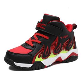 Kids Sneakers Boys Basket Shoes Autumn Winter Waterproof Breathable Anti-Slippery Comfortable Casual Footwear Girls Sport Shoe (Color: red size 30-41, size: 5.5)