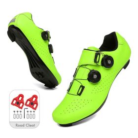 Mountain Cycling Shoes MTB Men Sports Road Bike Shoes Self-Locking SPD Cleat Bicycle Footwear Racing Women Speed Cycling Sneaker (Color: Ivory, size: 44)