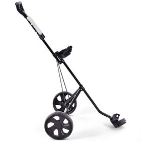 Golf Exercising Durable Folding Push Pull Golf Cart Trolley (Color: As show the pic, Type: Golf Cart Trolley)