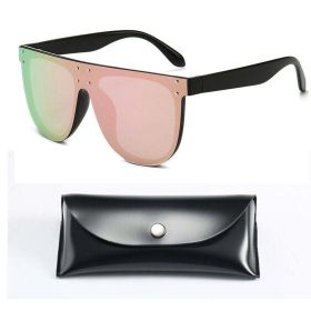 Silver Mirror womens sunglasses brand designer Vintage Sun Glasses Men Luxury Oversized Square Shades UV400 Glam Big Eyewear (Frame Color: As Picture, Lenses Color: C4 black leg w box)