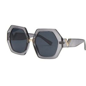 Fashion Luxury Square Ladies Fashion Brand Designer Retro Sun Glasses (Frame Color: Other, Lenses Color: Gray)