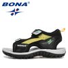 BONA 2021 New Designers Summer Sandals Kids Boys Casuals Shoes Childrens Soft Sole Anti-Slip Luxury Fashion Girls Sports Sandals