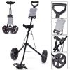 Golf Exercising Durable Folding Push Pull Golf Cart Trolley