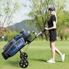 Golf Exercising Durable Folding Push Pull Golf Cart Trolley