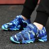 2019 Trend Kids Sneakers Breathable Air Mesh Running Shoes Children Sports Walking Shoes Outdoor Camouflage Green Blue Trainers