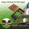 Indoor & Outdoor Golf Putting Mat Practice Training Aid with Auto Ball Return
