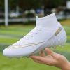 2021New Outdoor Shoes Men Sneakers Soccer Shoes FG/TF Kids Ankle Football Boots Boys Turf Soccer Sport Shoes Large Size 35-47