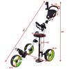Outdoor Recreation Games 3 Wheels Foldable Push Pull Golf Trolley