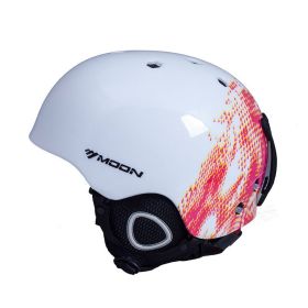 Ski Helmet Snow Safety Helmet Protective Gear Sports Equipment Head Protection Integrated (Option: Red pits-M)