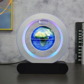 Magnetic County Floating Earth Instrument Bluetooth Speaker Decoration Crafts Strange (Option: Black English Blue Ball Body-UK)