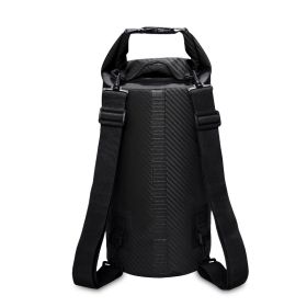 Waterproof Bag PVC Waterproof Bag Swimming Beach Drifting Camouflage Backpack (Option: Carbon Fiber Black-20L)